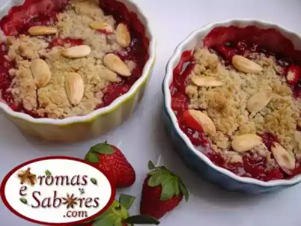 Receita Crumble de morangos