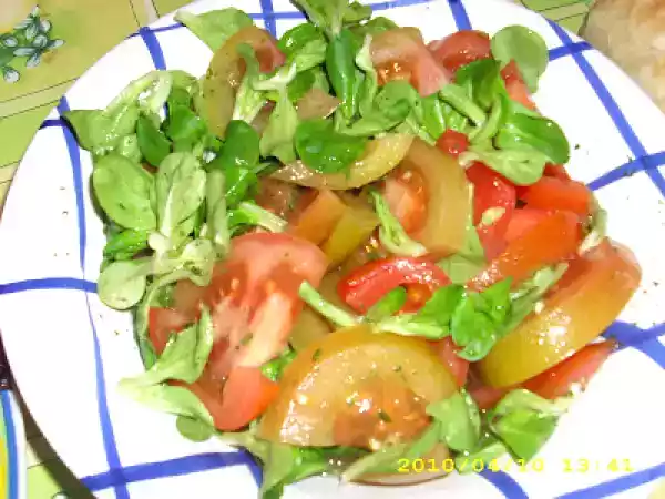 Receita Salada simples de canónigos