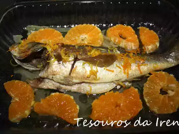 Receita Robalos assados com laranja