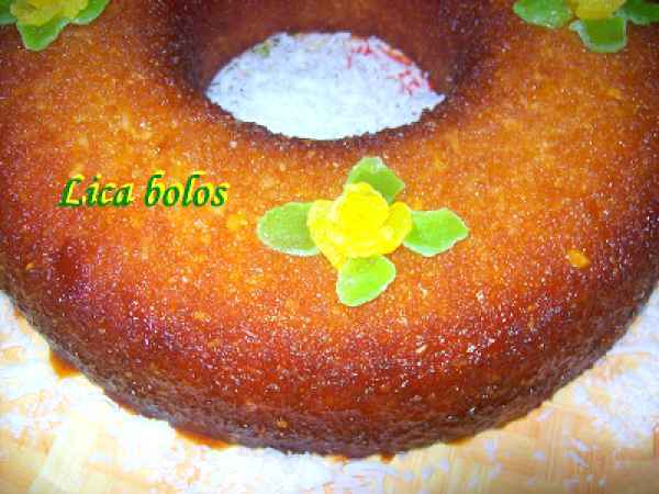 Receita Bolo de aipim caramelado