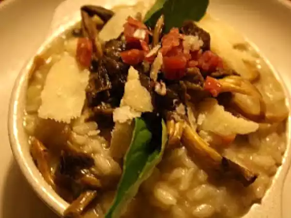 Receita Risotto de cogumelos e presunto