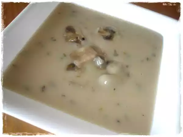 Receita Creme de cogumelos e mandioca
