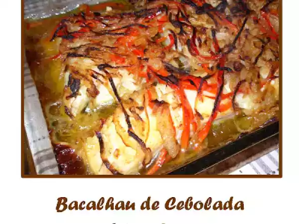 Receita Bacalhau de cebolada
