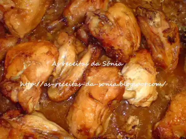 Receita Frango no forno com sopa de cebola