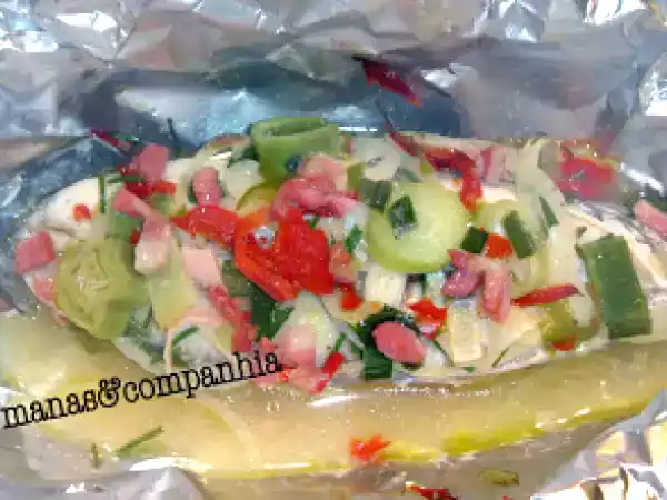 Receita Perca do nilo embrulhada com legumes (isa)