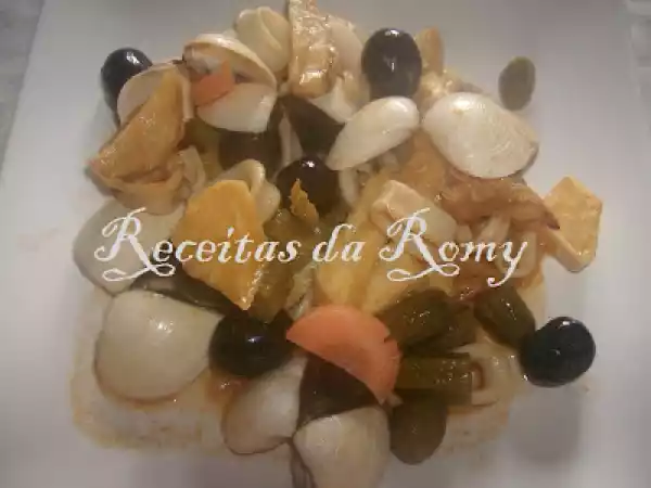 Receita Lulas à alentejana na wok