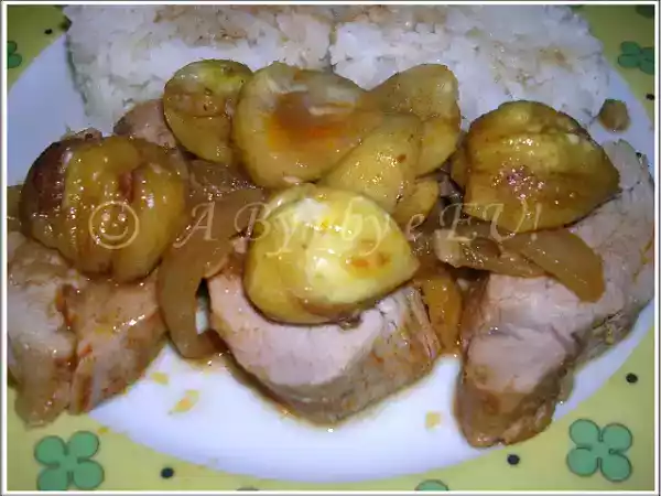 Receita Lombinhos de porco com castanhas
