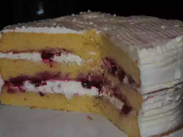 Receita Bolo chiffon triplo de limão e framboesas