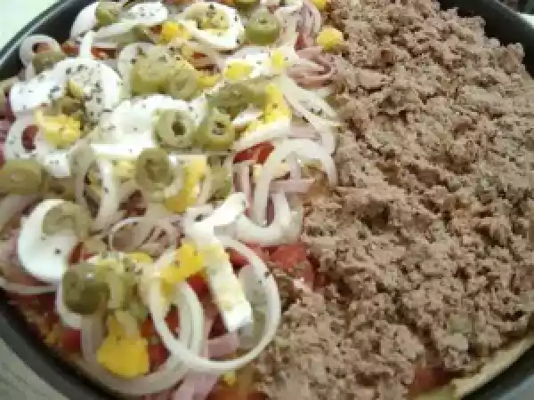 Receita Pizza sem glúten e sem leite