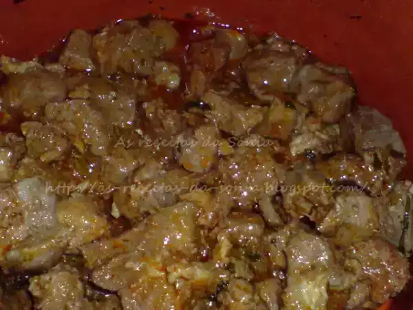 Receita Carne de porco em vinho tinto