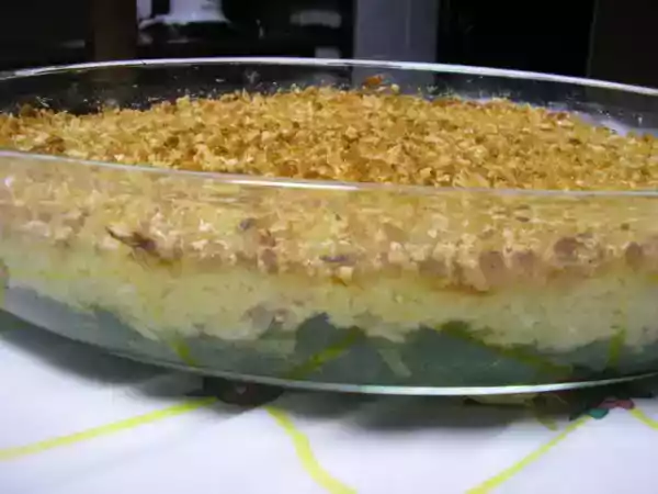 Receita Bacalhau com broa e frutos secos