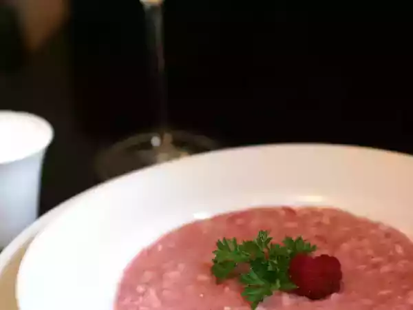 Receita Risotto de framboesa e camembert