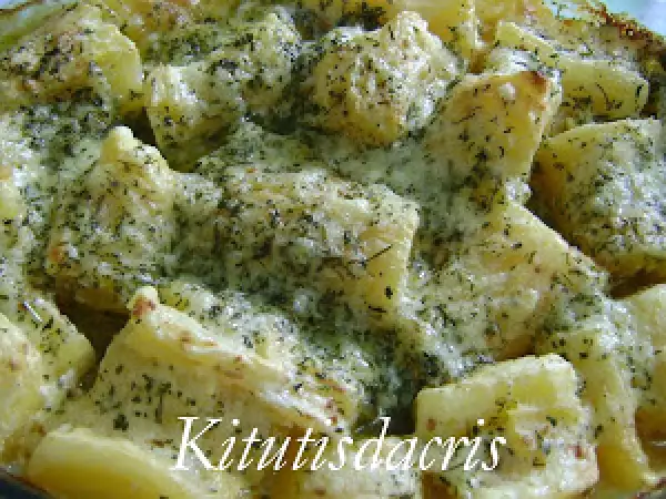 Receita Mandioca gratinada ao molho de queijo