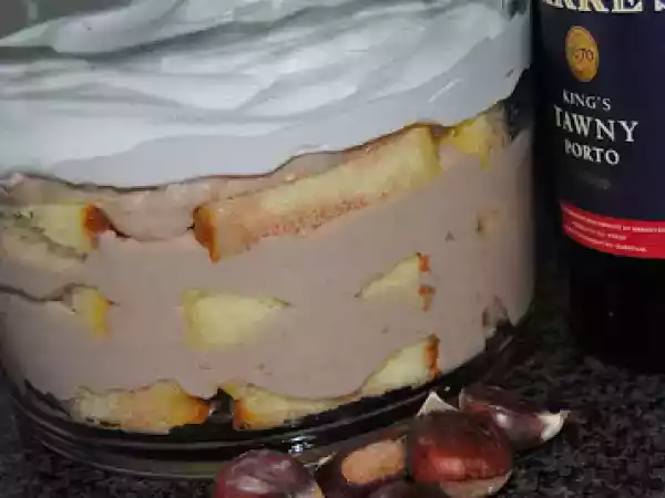 Receita Triffle de castanhas e vinho do porto