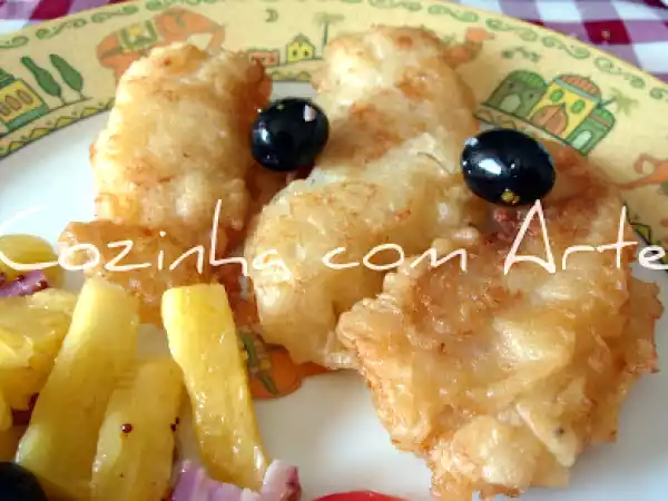 Receita Iscas de bacalhau ou bacalhau panado