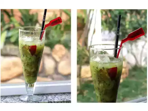 Receita Caipirinha de kiwi com ameixa