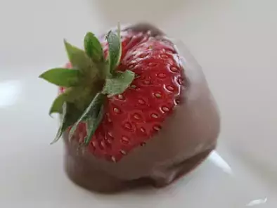 Receita Morangos cobertos com chocolate