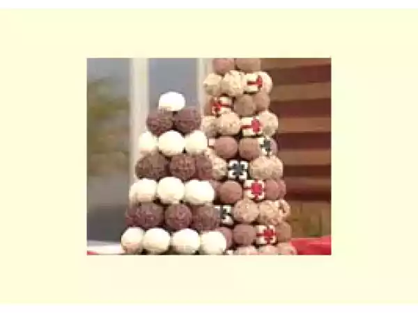 Receita Árvore de natal com bombons de chocolate