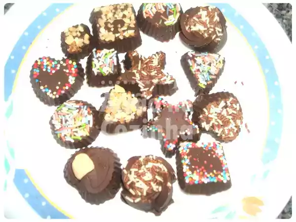 Receita Bombons de chocolate