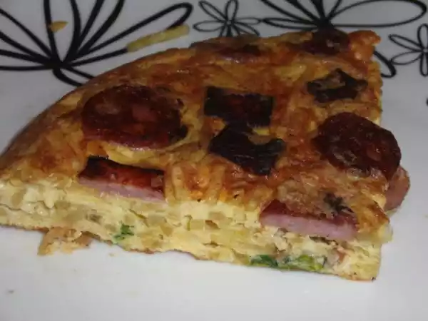 Receita Tortilha de bacon e salsichas de ervas