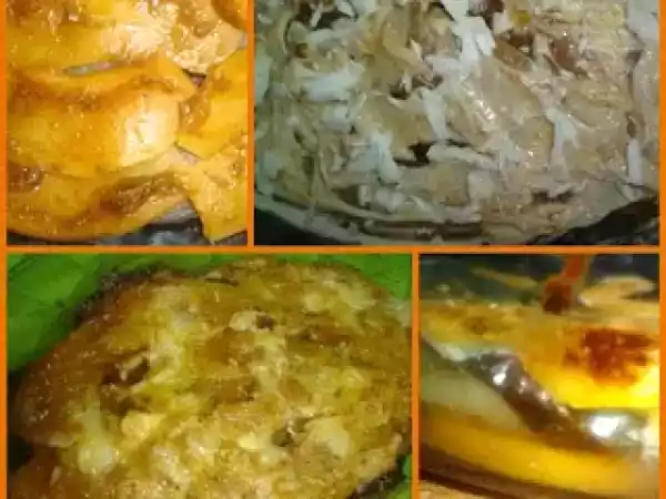 Receita Beringela e abobora no forno com pesto