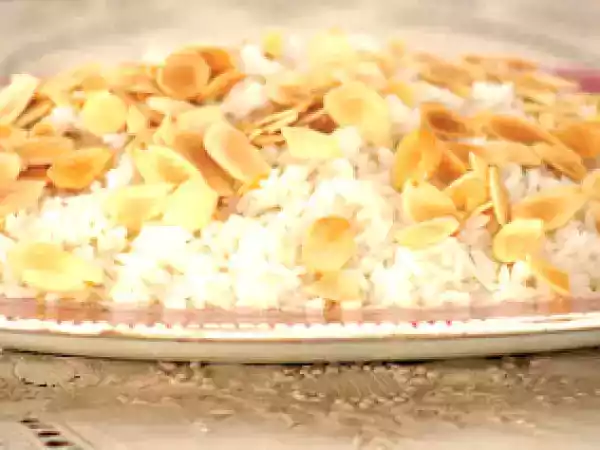 Receita Arroz com amêndoas e champanhe