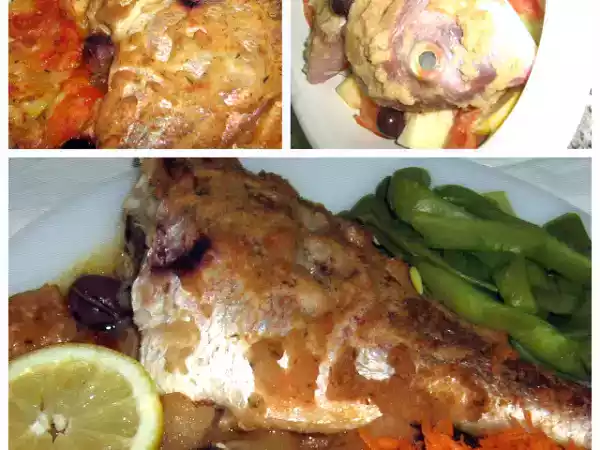 Receita Goraz assado no forno com maçã