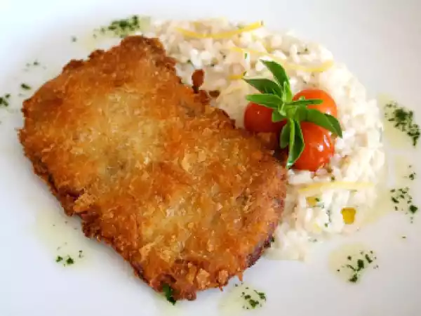 Receita Filé à milanesa com risoto de limão siciliano