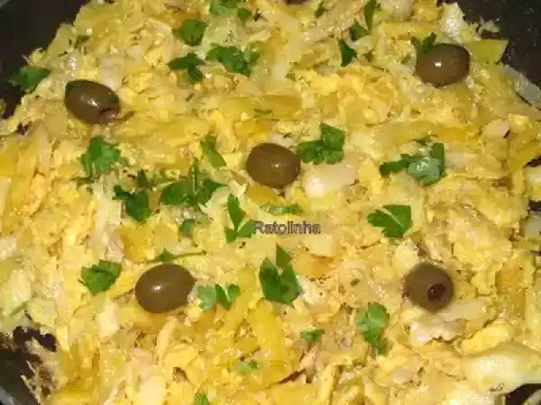 Receita Bacalhau à braz