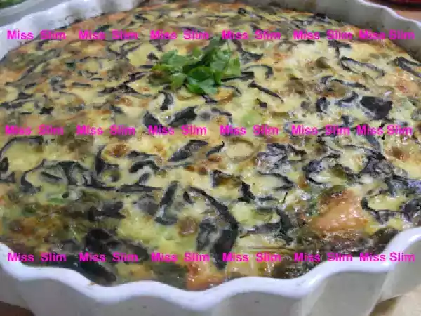 Receita Tarte light sem massa com algas negras