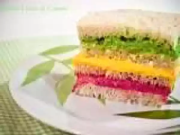 Receita Sanduíche tricolor