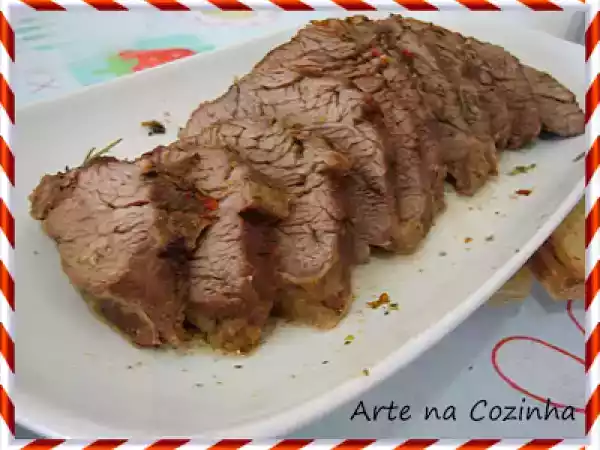 Receita Carne assada com manteiga - figos e funghis