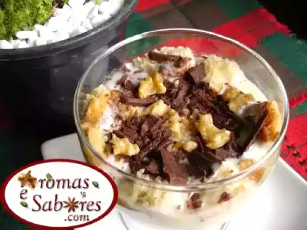 Receita Pavê de panetone de chocolate