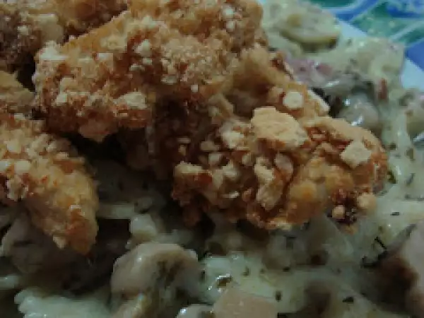 Receita Nuggets no forno com massa à italiana