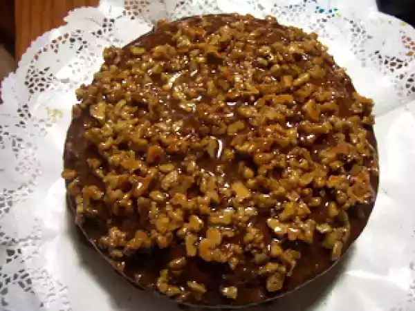 Receita Bolo de noz caramelizado