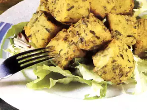 Receita Milho frito com salada
