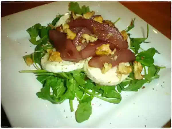 Receita Carpaccio de pêras com queijo fresco