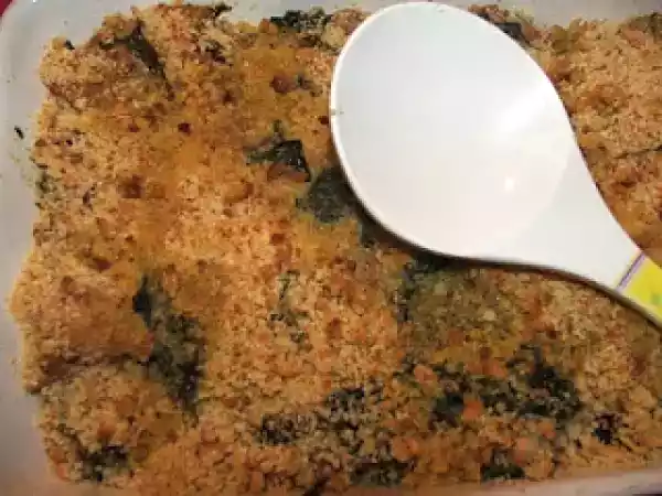 Receita Alheira de frango com picadinho de broa