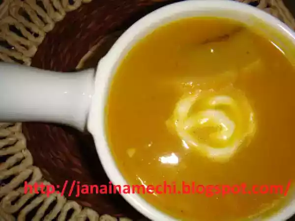 Receita Caldo de abóbora cabotiã e shitake