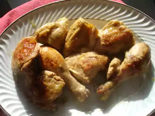 Receita Frango assado com molho de limão