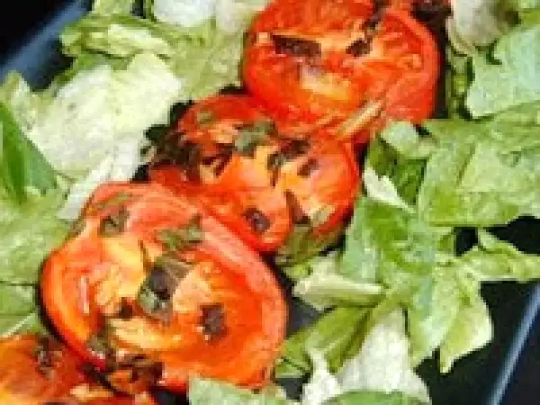 Receita Tomate assado com alho (vegana)