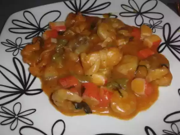 Receita Massada de tamboril e camarão