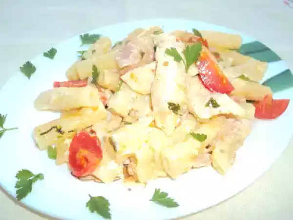 Receita Macarrão com frango à parmegiana