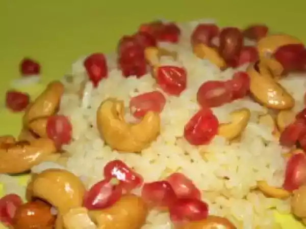 Receita Arroz exotico com limão, caju e romã
