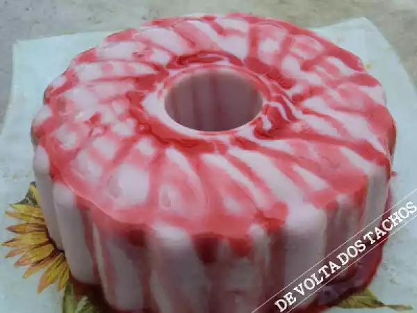 Receita Pudim de morango