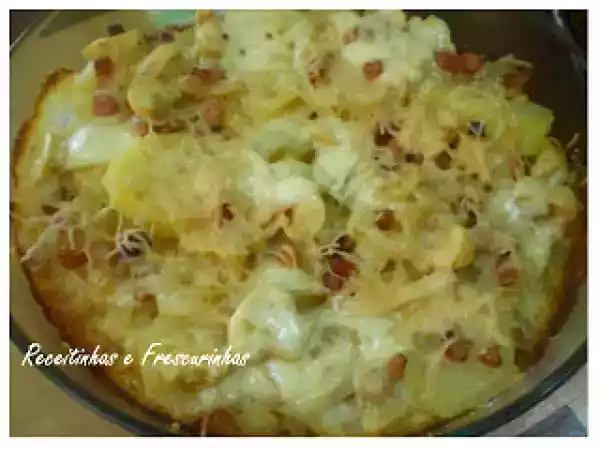 Receita Batata gratinada e um almoço básico