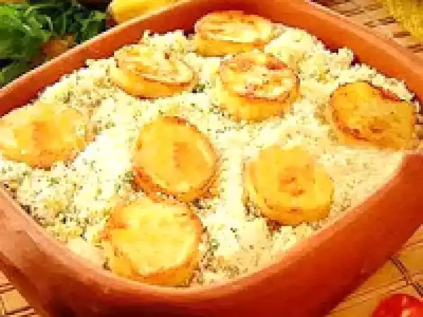 Receita Farofa de banana da terra