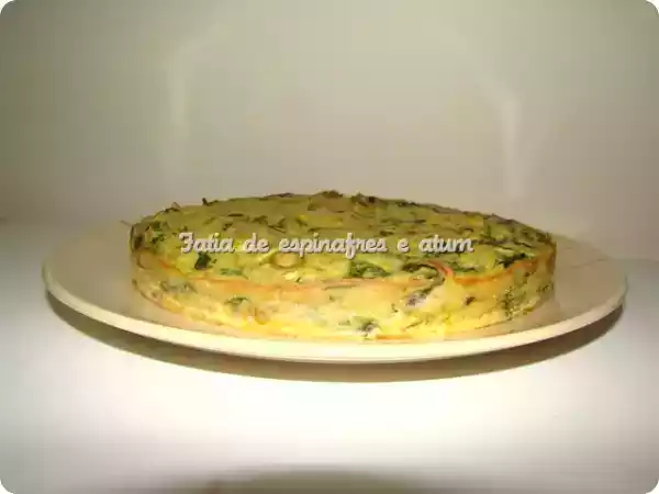 Receita Fatia de espinafres e atum