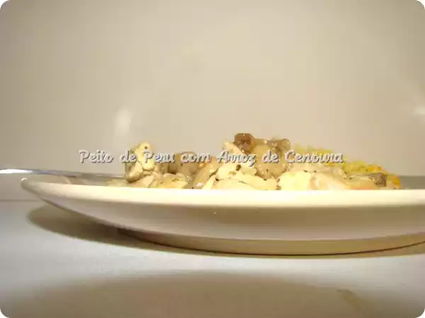 Receita Peito de peru com arroz de cenoura