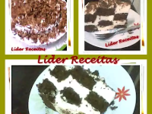 Receita Bolo mousse xadrez